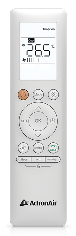Actron Air 2.5kW Serene Series Remote Control