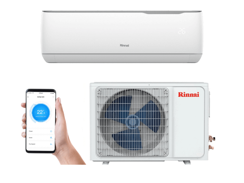Rinnai 8kW T Series Inverter Split System With Built-in WiFi 